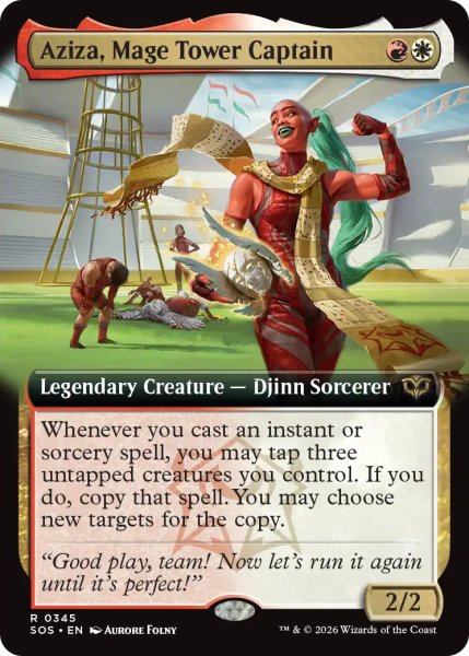 画像1: メイジタワーのキャプテン、アジザ/Aziza, Mage Tower Captain (拡張アート版) 【英語版】 [SOS-金R] (1)