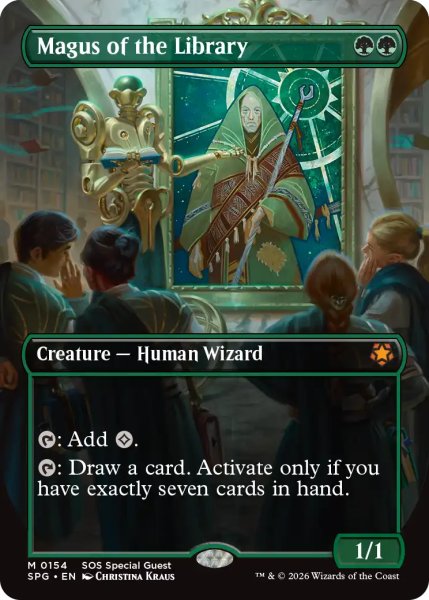 画像1: 図書館の大魔術師/Magus of the Library (全面アート版) 【英語版】 [SPG-緑MR] (1)
