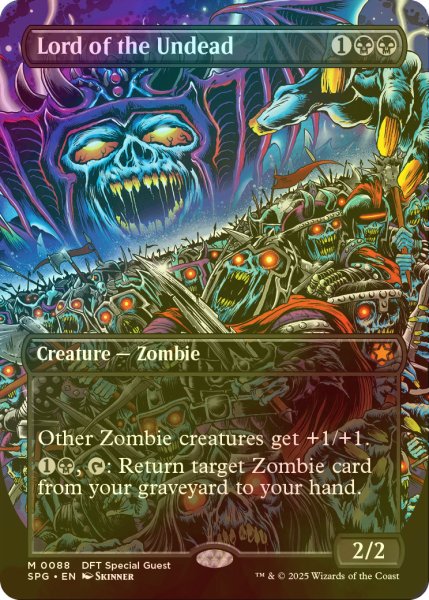 画像1: [FOIL] アンデッドの王/Lord of the Undead (全面アート版) 【英語版】 [SPG-黒MR] (1)