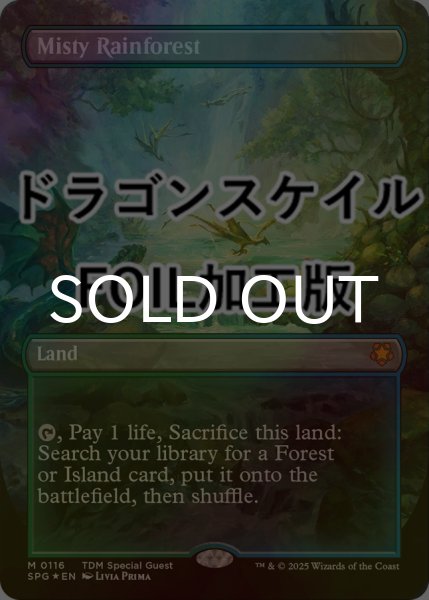 画像1: [FOIL] 霧深い雨林/Misty Rainforest No.116 (全面アート版・ドラゴンスケイル仕様) 【英語版】 [SPG-土地MR] (1)