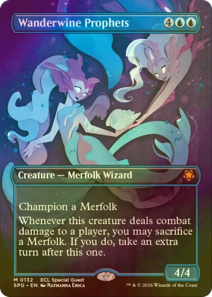 画像1: [FOIL] ワンダーワインの預言者/Wanderwine Prophets (全面アート版) 《特価品》 【英語版】 [SPG-青MR] (1)
