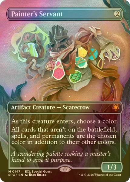 画像1: [FOIL] 絵描きの召使い/Painter's Servant (全面アート版) 【英語版】 [SPG-灰MR] (1)