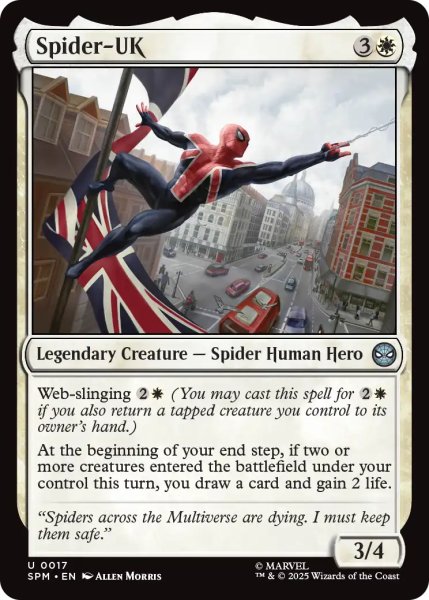画像1: スパイダーUK/Spider-UK 【英語版】 [SPM-白U] (1)