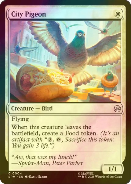 画像1: [FOIL] 街の鳩/City Pigeon 【英語版】 [SPM-白C] (1)