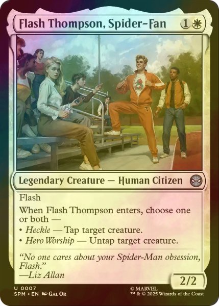 画像1: [FOIL] スパイダー・ファン、フラッシュ・トンプソン/Flash Thompson, Spider-Fan 【英語版】 [SPM-白U] (1)