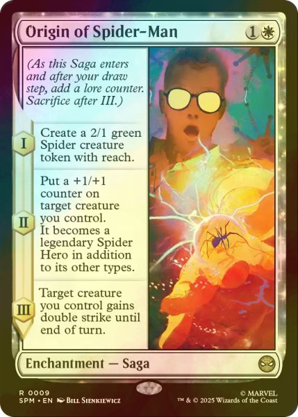 画像1: [FOIL] スパイダーマンの原点/Origin of Spider-Man 【英語版】 [SPM-白R] (1)