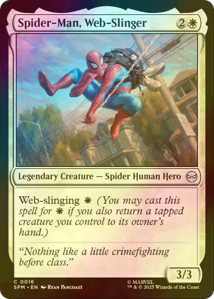 画像1: [FOIL] ウェブスリンガー、スパイダーマン/Spider-Man, Web-Slinger 【英語版】 [SPM-白C] (1)