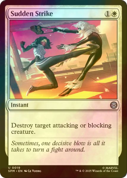 画像1: [FOIL] 不意の一撃/Sudden Strike 【英語版】 [SPM-白U] (1)