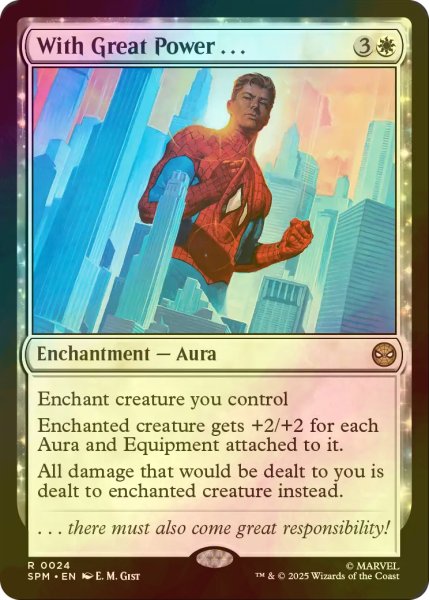 画像1: [FOIL] 大いなる力には……/With Great Power . . . 【英語版】 [SPM-白R] (1)