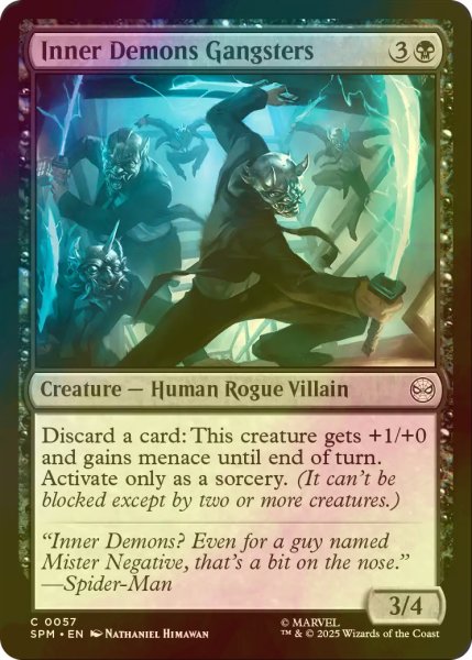 画像1: [FOIL] インナーデーモンズの団員/Inner Demons Gangsters 【英語版】 [SPM-黒C] (1)