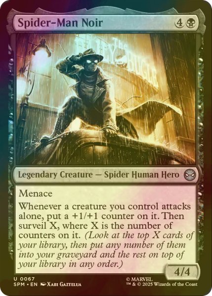 画像1: [FOIL] スパイダーマン・ノワール/Spider-Man Noir 【英語版】 [SPM-黒U] (1)