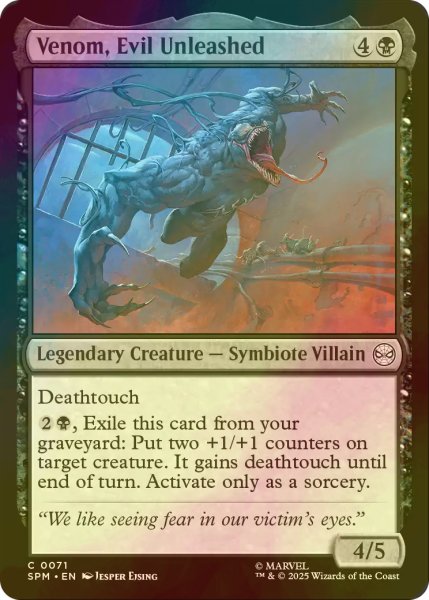 画像1: [FOIL] 解き放たれた邪悪、ヴェノム/Venom, Evil Unleashed 【英語版】 [SPM-黒C] (1)