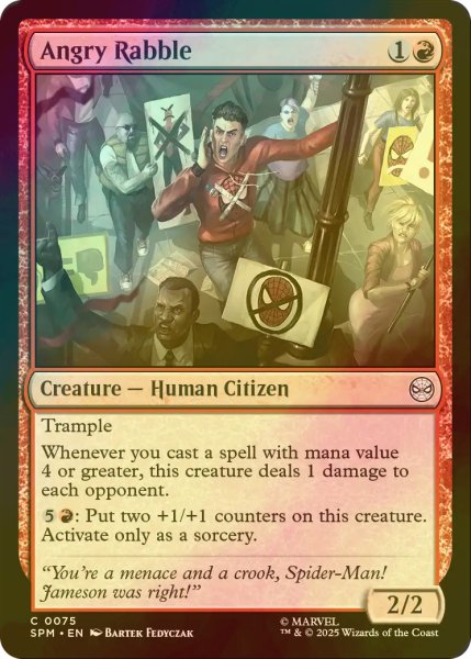 画像1: [FOIL] 怒れる扇動者/Angry Rabble 【英語版】 [SPM-赤C] (1)