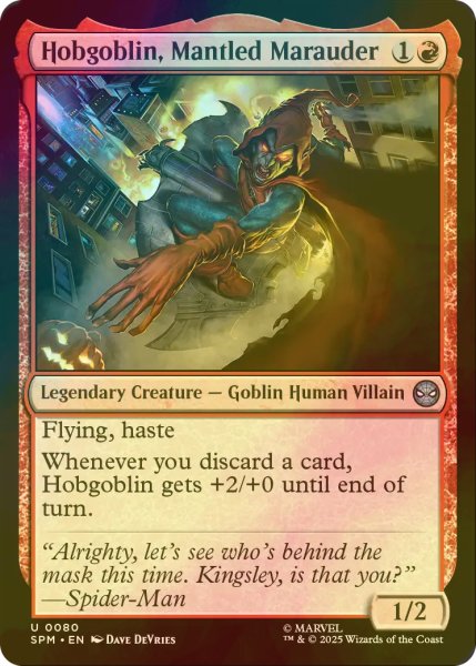 画像1: [FOIL] マントの略奪者、ホブゴブリン/Hobgoblin, Mantled Marauder 【英語版】 [SPM-赤U] (1)