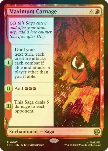 画像1: [FOIL] マキシマム・カーネイジ/Maximum Carnage 【英語版】 [SPM-赤R] (1)