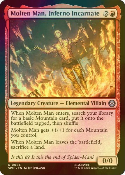 画像1: [FOIL] 業火の具現、モルテンマン/Molten Man, Inferno Incarnate 【英語版】 [SPM-赤U] (1)