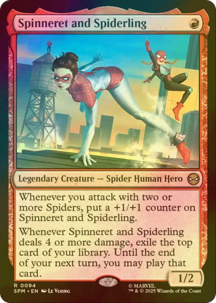 画像1: [FOIL] スピナレットとスパイダリング/Spinneret and Spiderling 【英語版】 [SPM-赤R] (1)