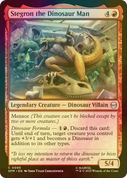 画像1: [FOIL] 恐竜人間ステグロン/Stegron the Dinosaur Man 【英語版】 [SPM-赤C] (1)