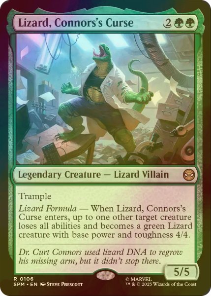 画像1: [FOIL] コナーズの呪い、リザード/Lizard, Connors's Curse 【英語版】 [SPM-緑R] (1)