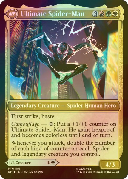 画像2: [FOIL] マイルズ・モラレス/Miles Morales (海外産ブースター版) 【英語版】 [SPM-緑MR] (2)