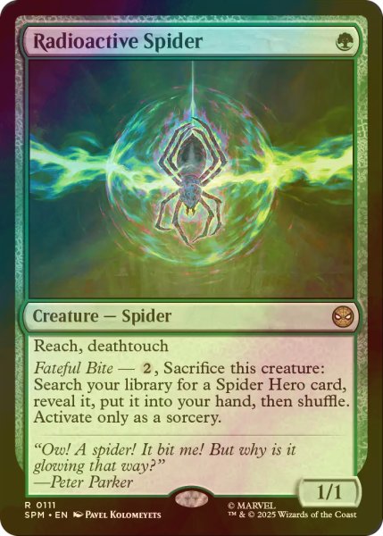 画像1: [FOIL] 放射線を浴びた蜘蛛/Radioactive Spider 【英語版】 [SPM-緑R] (1)