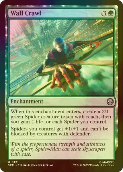 画像1: [FOIL] 壁登り/Wall Crawl 【英語版】 [SPM-緑U] (1)