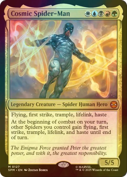 画像1: [FOIL] コズミック・スパイダーマン/Cosmic Spider-Man (海外産ブースター版) 【英語版】 [SPM-金MR] (1)