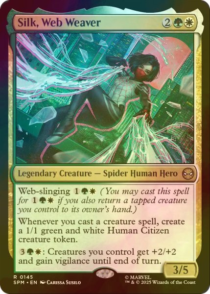 画像1: [FOIL] ウェブ紡ぎ、シルク/Silk, Web Weaver 【英語版】 [SPM-金R] (1)