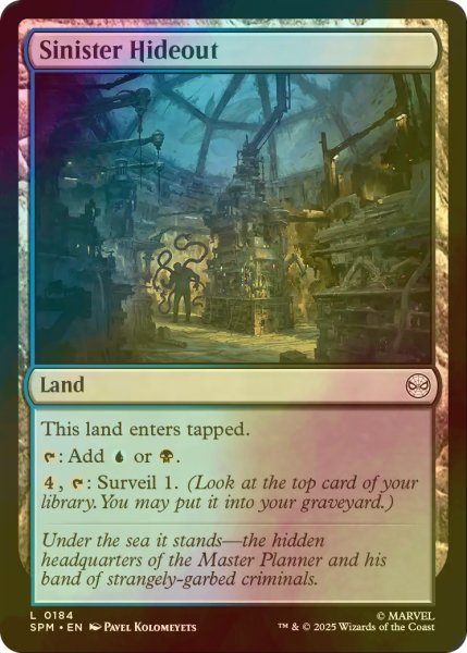 画像1: [FOIL] 不気味な隠れ家/Sinister Hideout 【英語版】 [SPM-土地C] (1)