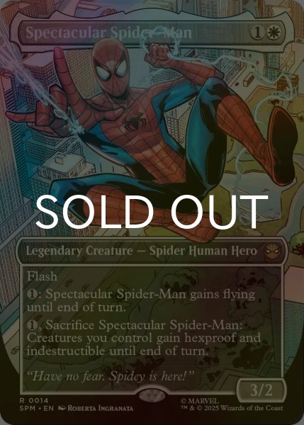 画像1: [FOIL] スペクタキュラー・スパイダーマン/Spectacular Spider-Man (全面アート・海外産ブースター版) 【英語版】 [SPM-白R] (1)