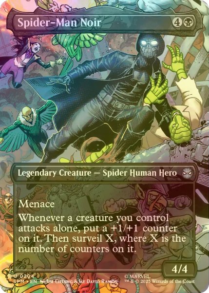 画像1: [FOIL] スパイダーマン・ノワール/Spider-Man Noir (全面アート版) 【英語版】 [SPM-黒U] (1)