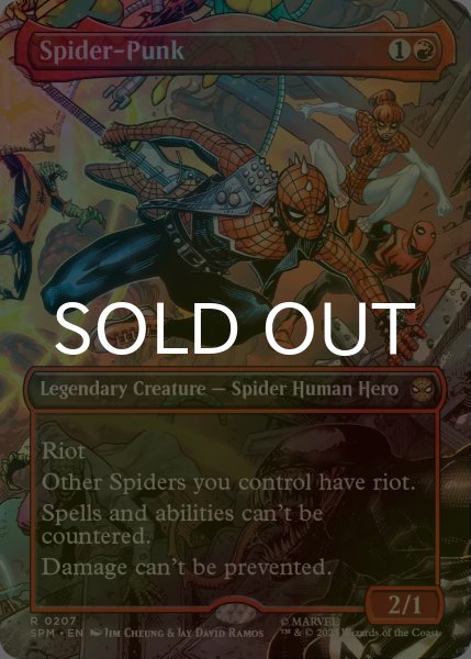 画像1: [FOIL] スパイダーパンク/Spider-Punk No.207 (全面アート・海外産ブースター版) 【英語版】 [SPM-赤R] (1)