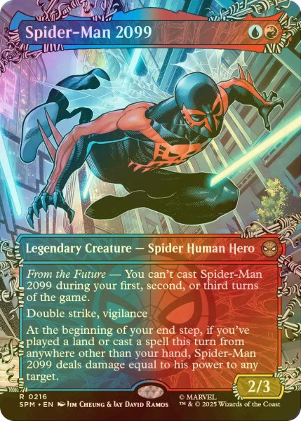 画像1: [FOIL] スパイダーマン2099/Spider-Man 2099 No.216 (全面アート・海外産ブースター版) 【英語版】 [SPM-金R] (1)