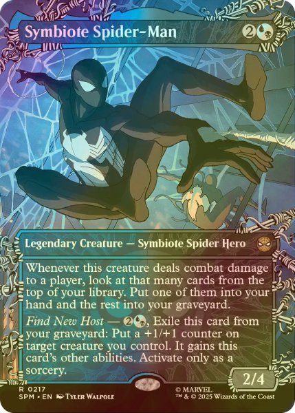 画像1: [FOIL] シンビオートのスパイダーマン/Symbiote Spider-Man (全面アート・海外産ブースター版) 【英語版】 [SPM-金R] (1)