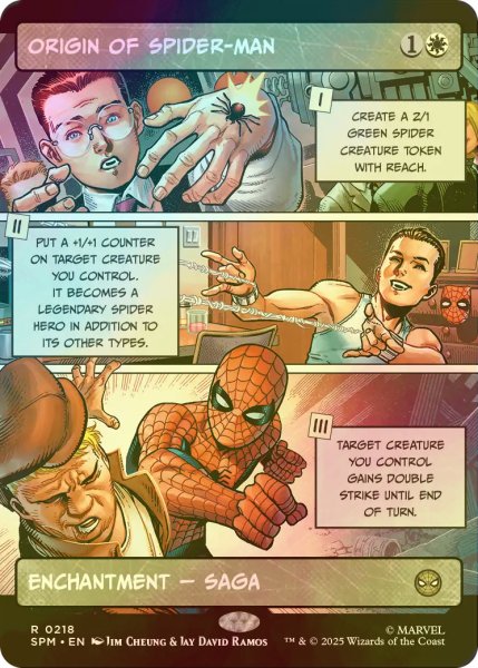 画像1: [FOIL] スパイダーマンの原点/Origin of Spider-Man (ショーケース・海外産ブースター版) 【英語版】 [SPM-白R] (1)