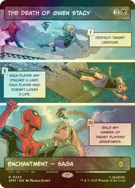 画像1: [FOIL] グウェン・ステイシーの死/The Death of Gwen Stacy (ショーケース・海外産ブースター版) 【英語版】 [SPM-黒R] (1)