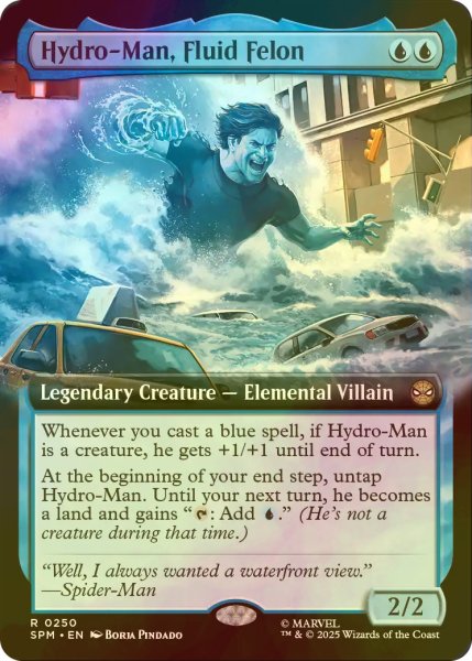 画像1: [FOIL] 液状の重罪犯、ハイドロマン/Hydro-Man, Fluid Felon (拡張アート版) 【英語版】 [SPM-青R] (1)