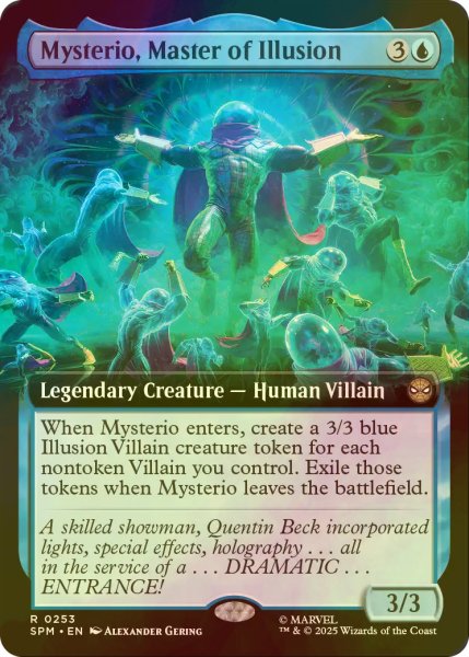 画像1: [FOIL] 幻術の名手、ミステリオ/Mysterio, Master of Illusion (拡張アート版) 【英語版】 [SPM-青R] (1)