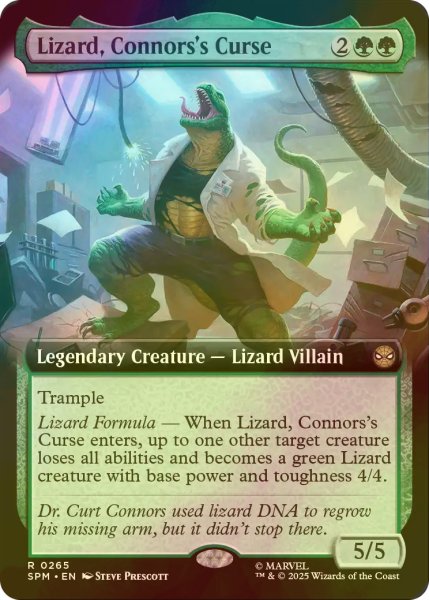 画像1: [FOIL] コナーズの呪い、リザード/Lizard, Connors's Curse (拡張アート版) 【英語版】 [SPM-緑R] (1)