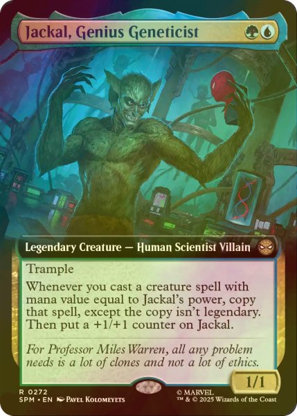 画像1: [FOIL] 天才遺伝学者、ジャッカル/Jackal, Genius Geneticist (拡張アート版) 【英語版】 [SPM-金R] (1)