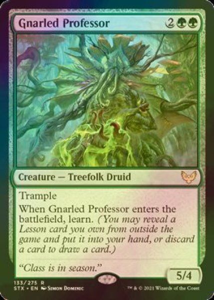 画像1: [FOIL] 節くれだった教授/Gnarled Professor 【英語版】 [STX-緑R] (1)