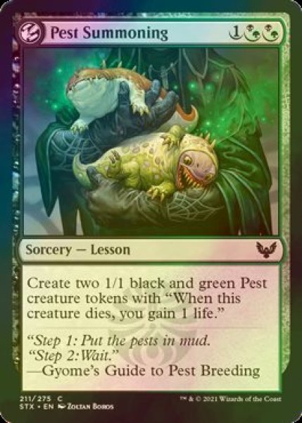 画像1: [FOIL] 害獣召喚学/Pest Summoning 【英語版】 [STX-金C] (1)