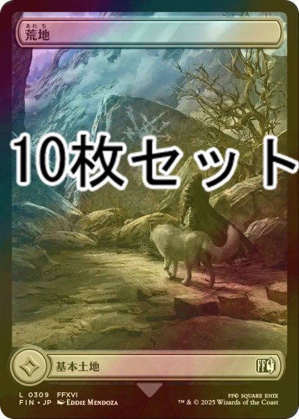 画像1: [FOIL] 荒地/Wastes 10枚セット 【日本語版】 [FIN-土地L] (1)