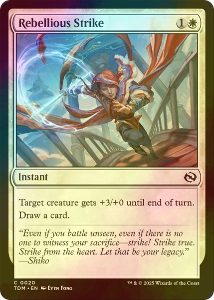 画像1: [FOIL] 反乱の打撃/Rebellious Strike 【英語版】 [TDM-白C] (1)