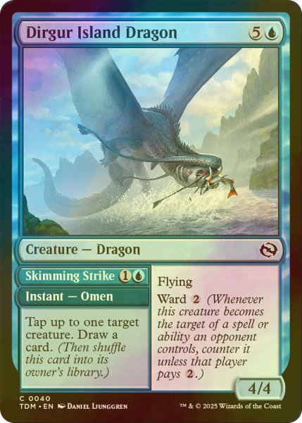 画像1: [FOIL] ダルガー島の龍/Dirgur Island Dragon 【英語版】 [TDM-青C] (1)