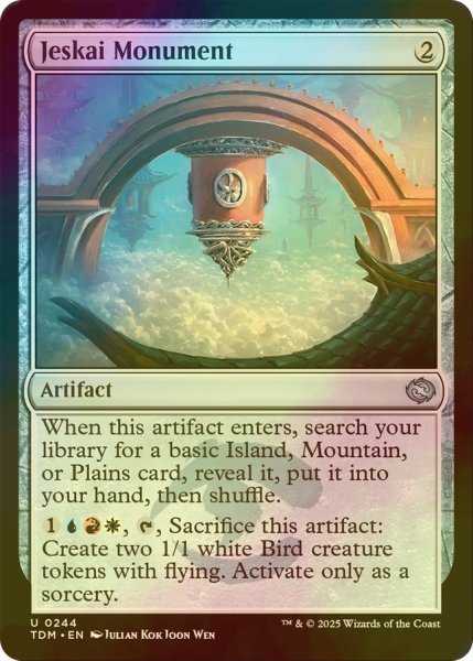 画像1: [FOIL] ジェスカイの碑/Jeskai Monument 【英語版】 [TDM-灰U] (1)