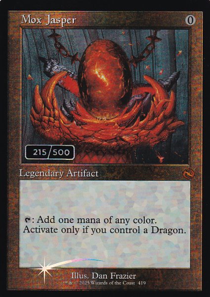 画像1: [FOIL] モックス・ジャスパー/Mox Jasper (旧枠・シリアル215/500) 【英語版】 [TDM-灰MR] (1)