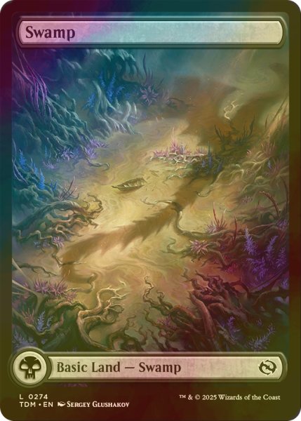 画像1: [FOIL] 沼/Swamp No.274 (全面アート版) 【英語版】 [TDM-土地C] (1)