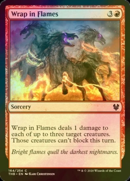 画像1: [FOIL] 炎の覆い/Wrap in Flames 【英語版】 [THB-赤C] (1)