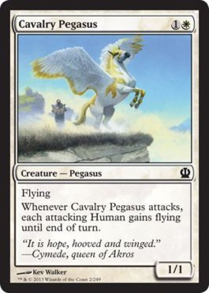 画像1: 乗騎ペガサス/Cavalry Pegasus 【英語版】 [THS-白C] (1)